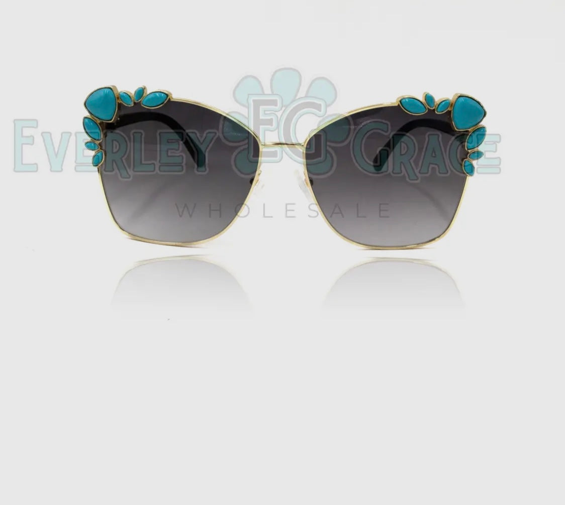 RETRO SUNGLASSES – New in 2 Frame options Turquoise stones