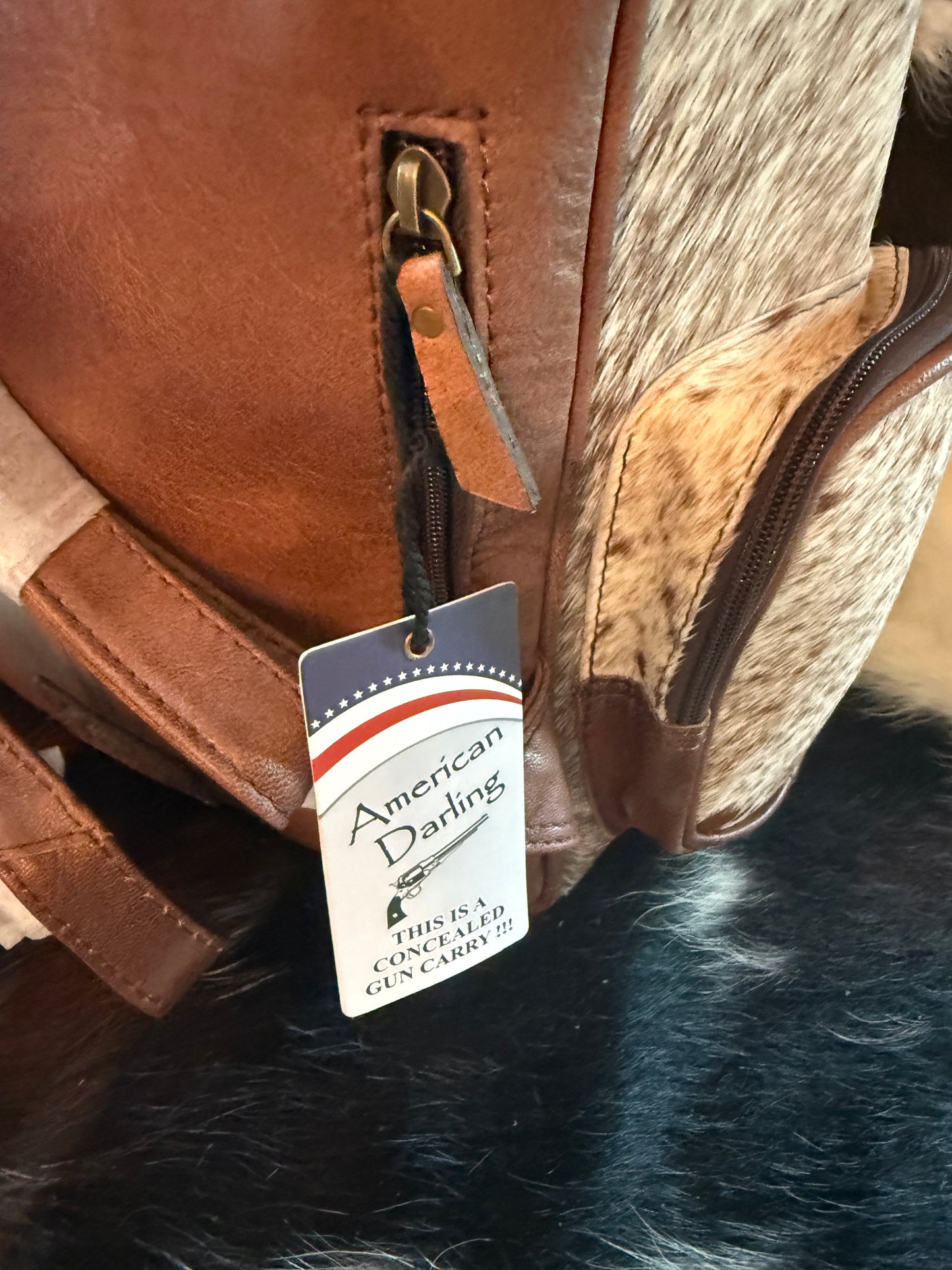 Backpack Hair On Hide Western Leather Women Bag